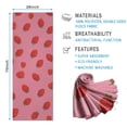 thumbnail image 2 of Red Strawberry Plants Fruit Pink Pattern Hot Yoga Mat Towel Non Slip for Hot Yoga - Quick-Drying Yoga Mat Cover with 4 Corner Pockets with Travel Bag - Hot Yoga Towel Non Slip 70"x26", 2 of 6