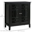 thumbnail image 3 of HOMCOM Sideboard Display Cabinet with 2 Glass Doors Adjustable Shelves, 3 of 10
