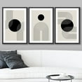 thumbnail image 2 of wall26 Framed Wall Art Print Set Black Dots with Swirling Line Art Abstract Patterns Digital Art Modern Art Bohemian Chic Relax/Calm for Living Room, Bedroom, Office - 24"x36"x3 Black, 2 of 5