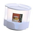 thumbnail image 1 of Caja de arroz sellada, contenedor de almacenamiento de cocina, contenedor giratorio para frijoles, granos alimenticios Blanco, 1 of 9