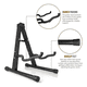 thumbnail image 5 of Soporte De Guitarra De Metal Plegable, Soporte De Base Malubero Negro, 5 of 5