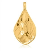 Nebu , Gold Pendant - Molten Drop **Polished Finish** - 12.8 Grams, 24K Pure, Gold