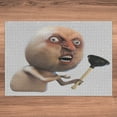 thumbnail image 5 of Ambesonne Humor Jigsaw Puzzle Durable Cardboard, Why You No Plunger Meme, 1000 pcs, Tan and Peach, 5 of 5