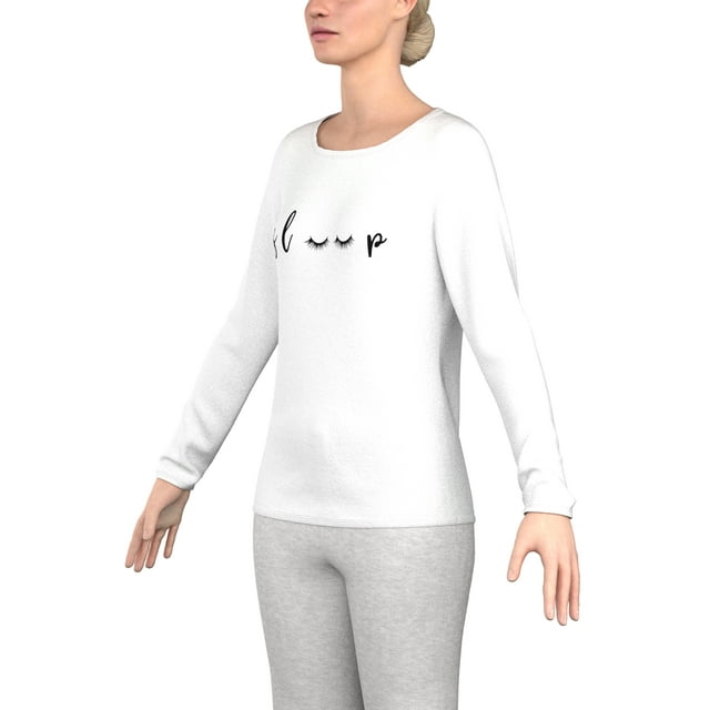 Maillot à Manches Longues en modal Doux et Confortable pour Femmes avec Imprimé Graphique