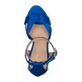 thumbnail image 4 of Lauren Lorraine Heidi Platform High Heel Sandal Satin Bridal Prom Wedding Pump (Blue, 10), 4 of 5