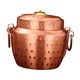 thumbnail image 2 of Olla de cobre para cocinar arroz con tapa, resistente, gruesa, hecha a mano, utensilios de cocina para restaurantes, hogares, campamentos, cocinas 18 cm, 2 of 8