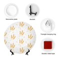 thumbnail image 4 of Daiia Wheat Printed Pattern Ceramic Plate Dinner Plates Bone China Decorative Plates with Display Stand Art Ceramic Ornaments for Wall Hanging Decoration-8in, 4 of 6