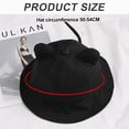 thumbnail image 2 of 50-54cm head circumference cute cat ears small tail fisherman hat female summer cute basin hat sun hat - black, 2 of 5