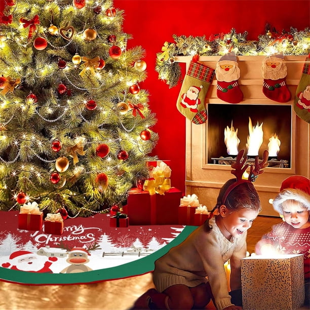 Hot6sl Ofertas de La Semana Falda para Árbol de Navidad Decoración Navideña Falda para Árbol Decoración para Árbol de Navidad Adornos