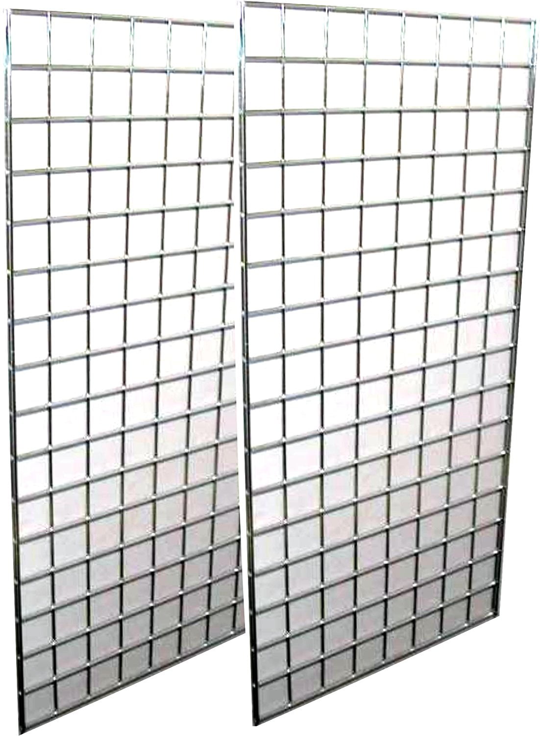 2' x 5' Grid Panel 4-Sided Floorstanding Display Fixture with Rolling Base. 