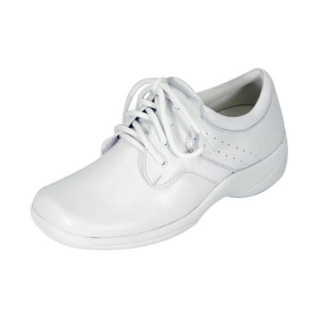 

24 HOUR COMFORT Delores Wide Width Professional Sleek Shoe WHITE 10