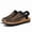 Black Brown, variant on Men's Woven Closed-Toe Sandals, Breathable Beige and Tan Casual Summer Shoes