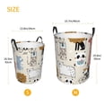 thumbnail image 5 of Haiem Hand Drawn Animals Leather Dirty Clothes Laundry Basket,Sturdy & Waterproof,Collapsible Round Design For Efficient Space Management,Multi-Purpose Storage Basket, 5 of 8