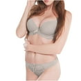 thumbnail image 1 of Pcksrro full coverage bra for womenWoman's Printing Gathered Together Large Size Daily Bra Underwear No Rims, 1 of 3
