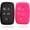 pink and black, variant on 2pcs Dobrev 5 Buttons Silicone Case Protector Key Fob Cover Smart Car Remote Holder for Jaguar XK, XKR XF XFR XJ XJL S-Type X-Type F-Type (Black and red)
