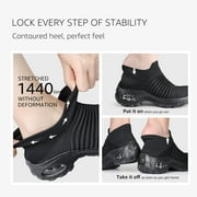 Women's Walking Shoes Arch Support Non Slip Work Shoes Breathable Knit Upper Lightweight for Plantar Fasciitis