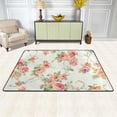 thumbnail image 2 of SKYSONIC 72x48in Spring Flower Floral Area Rug, Vintage Non-Slip Floor Carpet for Indoor Living Dining Room and Bedroom Area, 2 of 7