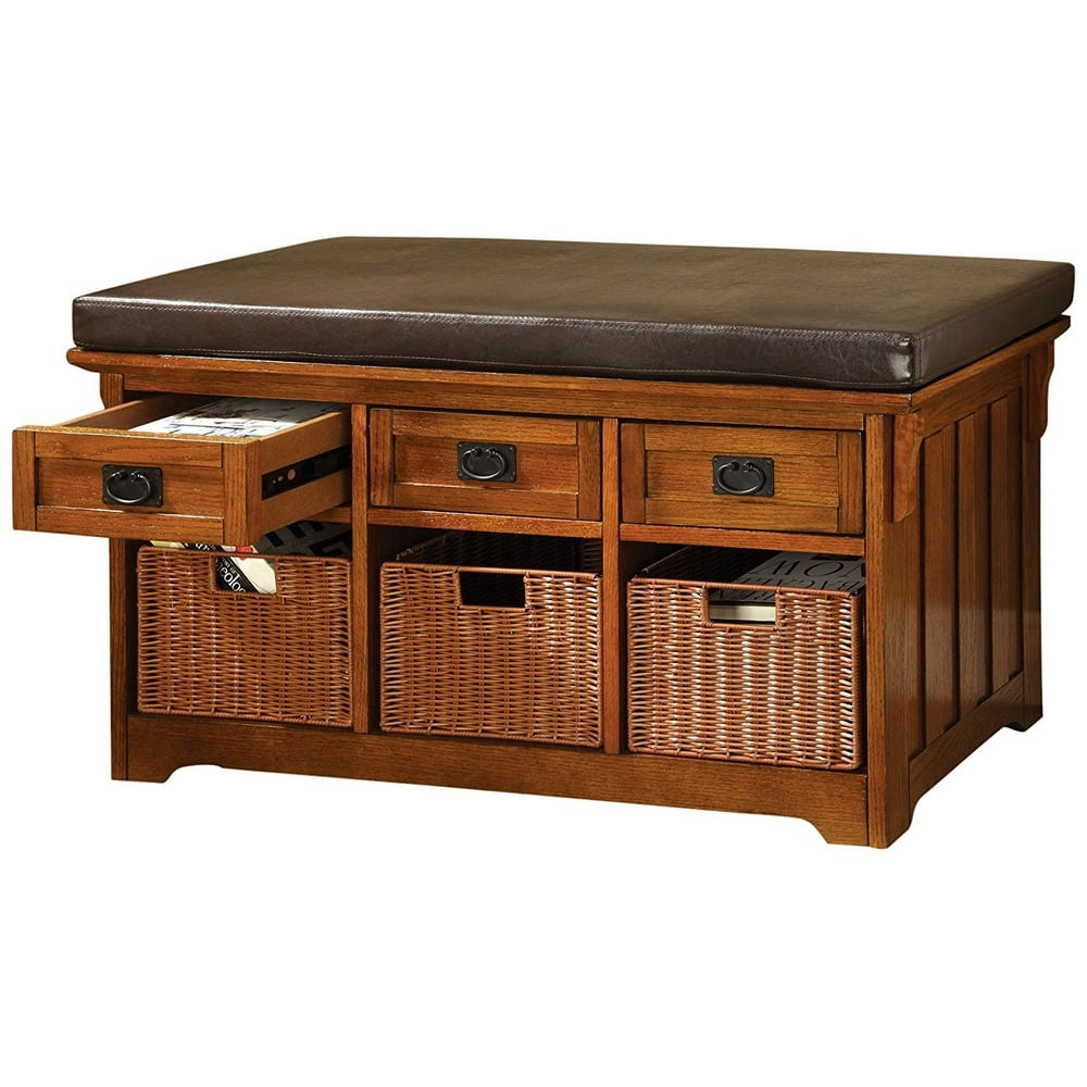 Furniture of America Victoria 42Inch Wide Storage Entryway Bench with