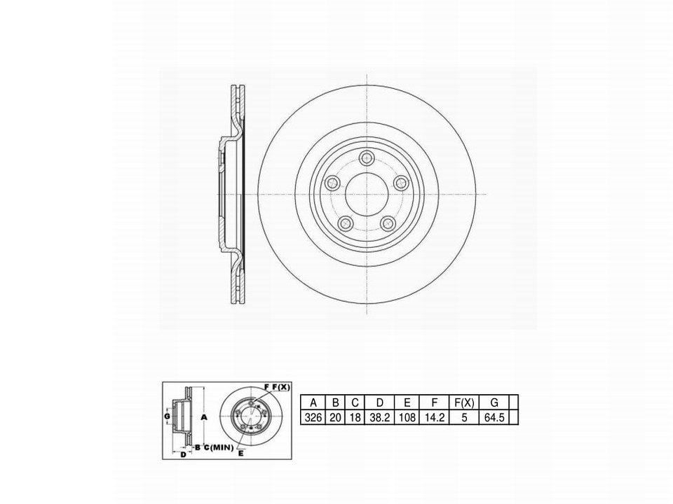 Winstop Brake Rotor, Rear WS247005, Jaguar XK 2015-2007