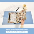 thumbnail image 2 of 2 Pack Flip Folders with Clear PVC Window Binder Pouches 3-Ring Binder Organizer for Office & Home Vintage Flowers and Hens, 2 of 6