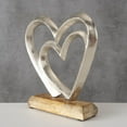thumbnail image 3 of Eternity Double Heart Figurine, Hand Cast Silver Aluminum, 7.75 Inches, Gallery Base, 3 of 6