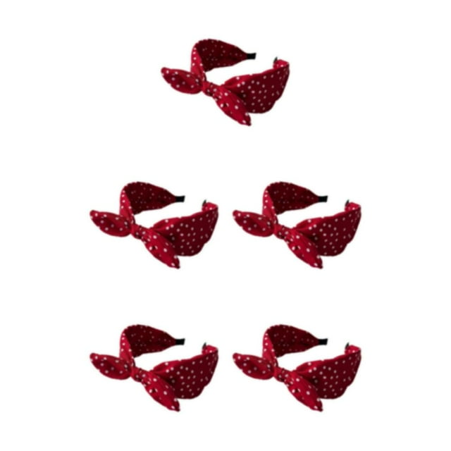 Baohd Style avec des Femmes Absorbant la Sueur Accessoires Légers et Durables Bandes de Cheveux Vin Rouge 5Set