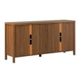 thumbnail image 6 of Walker Edison Modern Wood Scalloped Sideboard TV Stand, Medium Brown Oak, 6 of 15
