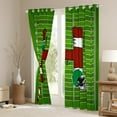 thumbnail image 3 of Homewish Boys Sport Rugby Curtains Pack of 2 (42x84 Each), Brown Initial H Letter Curtains Blackout, Chic Stripes Abstract Bedroom Curtains, Curtains and Drapes Decor, 3 of 6