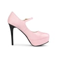 thumbnail image 3 of BLISSFUL STEP Women's Platform Ankle Strap Stiletto High Heel Pumps Pink 10, 3 of 6