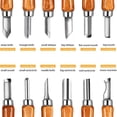 thumbnail image 3 of 12 PCS Set Woodworking Set Carving DIY Woodworking Set Multifunctional Household Carving Set with Storage Bag, 3 of 5