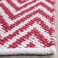 thumbnail image 3 of Safavieh Montauk 3' X 5' Hand Woven Cotton Pile Rug in Red and Ivory, 3 of 3