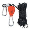 thumbnail image 1 of 2x Polea Trinquete Colgador De Cuerda Tensor De Cuerda De Viento Reflectante Para Acampar Senderismo 4mm 4m Negro, 1 of 8