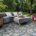 thumbnail image 4 of Safavieh Navy/Grey Floral, Distressed Flowers Loomed Outdoor Rugs, 8' x 11', Water-Resistant, 4 of 14