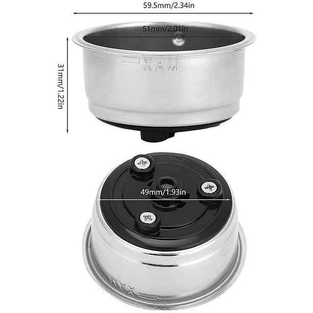 51 Mm 1 Cup Filter Basket, Stainless Steel Pressurized Coffee Filter