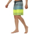 thumbnail image 4 of INSPIRE CHIC Men's Summer Casual Drawstring Waist Color Block Board Shorts Yellow Blue 30, 4 of 6