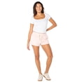 thumbnail image 3 of Celebrity Pink Women's and Women's Plus Tie Front Fleece Shorts, Sizes XS-4X, 3 of 14