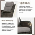 thumbnail image 6 of PARKWELL Patio Wicker Chairs Swivel Rocker Set of 2,Outdoor Rattan Swivel Glider Rocking Lounge Chairs for Patio Porch Pool,Brown/Gray, 6 of 8