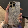 thumbnail image 5 of Compatible with iPhone Case,Cute Luxury Glitter Bling Sparkly Chrome Electroplated Bumper[ Drop & Camera Lens Protection] Shockproof Cover Phone Case (Silver,iPhone 11), 5 of 5