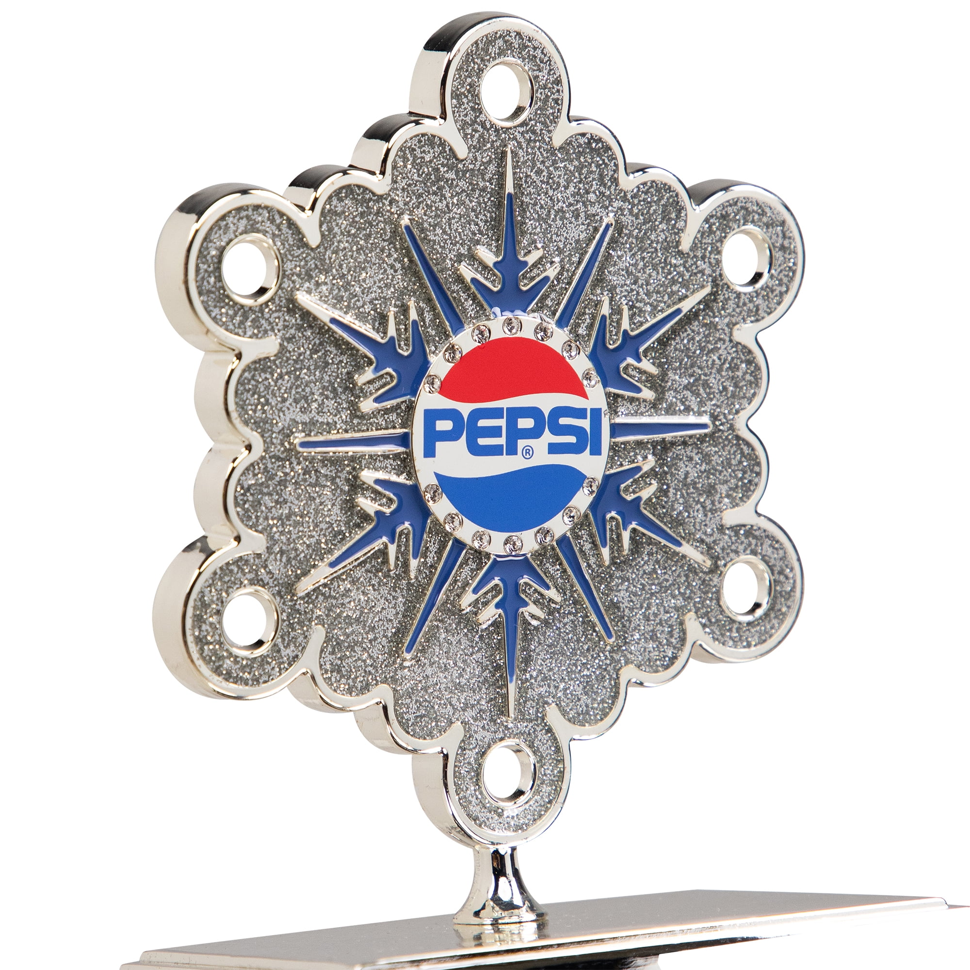 Northlight Pepsi Snowflake Christmas Stocking Holder - 6.5" - Silver and Blue