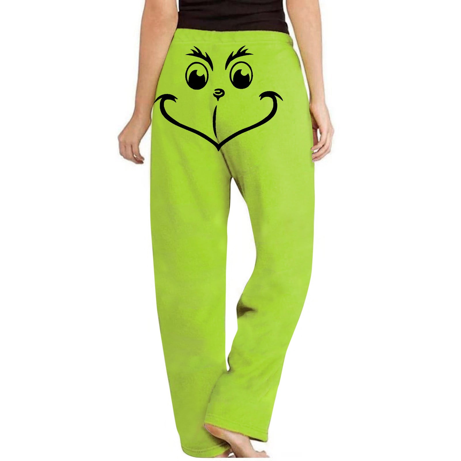 Christmas Pajama Pants for Women Grinch Christmas Grinch Green Grinch Pajama Pants Grinch Soft Loose Lounge Pants Comfy Drawstring Pj Bottoms Walmart