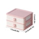 thumbnail image 3 of Caja de almacenamiento de escritorio con cajón | Organizador de plástico transparente para cosméticos, joyas y artículos de papelería | Estante de almacenamiento multifuncional apilable y comp, 3 of 5