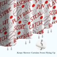 thumbnail image 6 of Baseball Word Pattern Shower Curtain 36"x72" ,Bathroom Decorative Shower Curtains Set with 12 Hooks,Modern Waterproof Washable Shower Curtain, 6 of 6