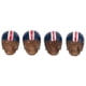thumbnail image 1 of 4pcs Car Tire Valve Stem Cap Cover Skull Shape Universal ABS Copper Rustproof for SUVs TrucksBlue, 1 of 5