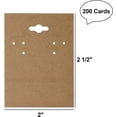 thumbnail image 2 of N'ice Packaging 100-Pcs 2" x 4" Black Hanging Necklace Cards, Jewelry Display Pendant Cards, 2 of 2