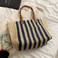 thumbnail image 5 of KUNGUGU Straw Woven Women's Underarm Shoulder Handbag, Blue, 5 of 9