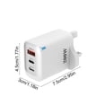 thumbnail image 3 of British Standard Multi-Port USB Charger, 1U+2C Fast Charging Power Adapter, Intelligent Charging, Global Voltage, Safe Protection, Compact Charger for Home Travel Phones Tablets Laptops, 3 of 6