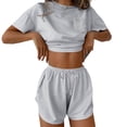 thumbnail image 4 of Womens Pajama Sets Cute Comfy Side Split Short 2 Piece Sexy Pajama Set Summer Pajamas for women Set Multicolor L, 4 of 4