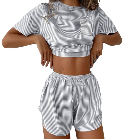 MVRLSH Womens Lounge Pajama Sets Side Split Short Two Piece Comfy Casual wear Soft Comfortable Tank Tops Multicolor Size M