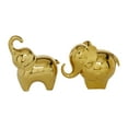 thumbnail image 6 of 6", 7"H Gold Porcelain Elephant Sculpture, by DecMode (2 Count), 6 of 8