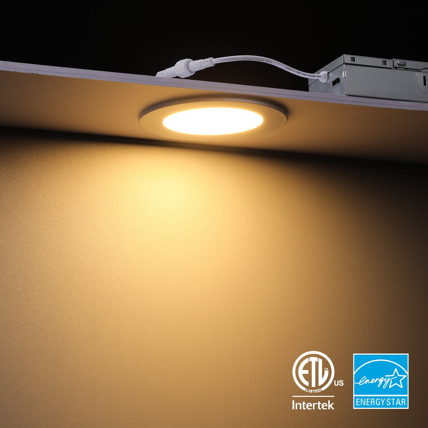 48 Pack 10W 4 Inch LED Recessed Lighting with Junction Box, 2700K/3000K/3500K/4000K/5000K Selectable, 5%-100% Dimmable